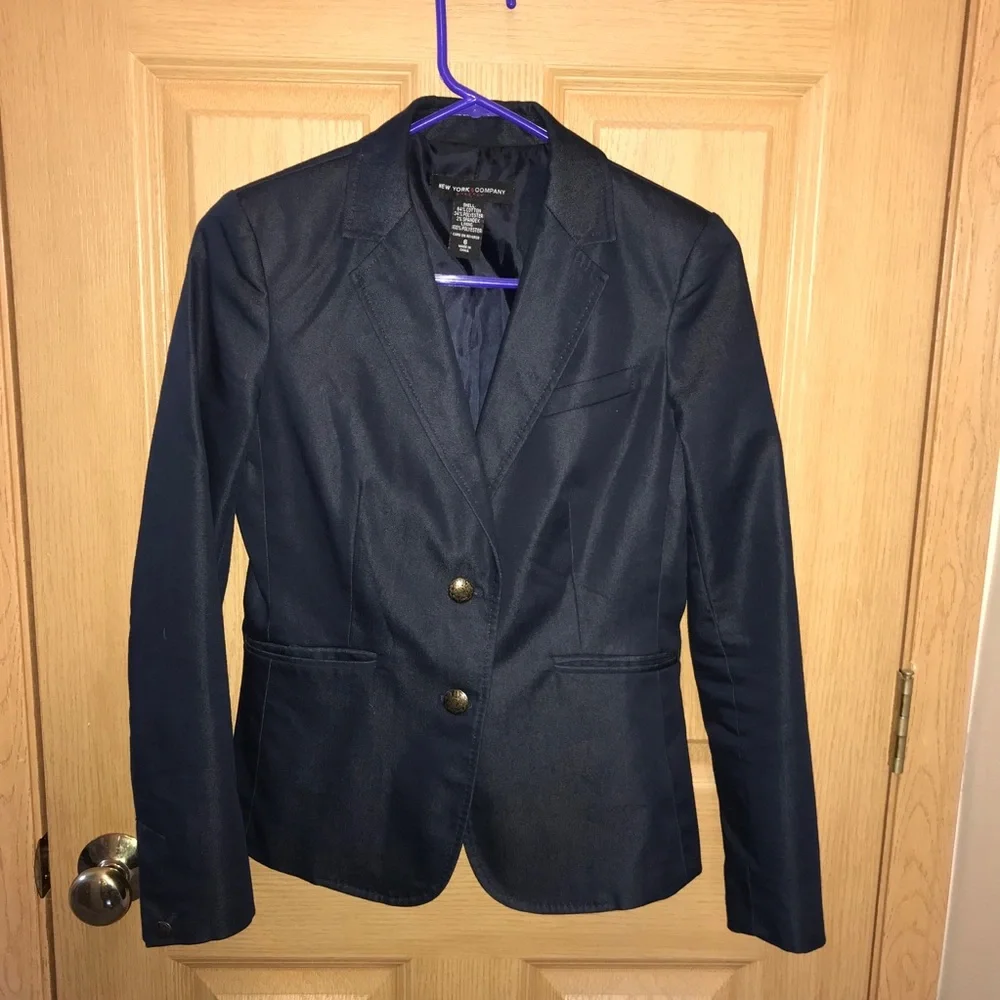 New York & Company Denim Colored Blazer - Picture 5 of 9